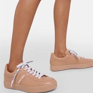 Like new! See By Chloe Essie Leather Tan Sneakers with White Laces